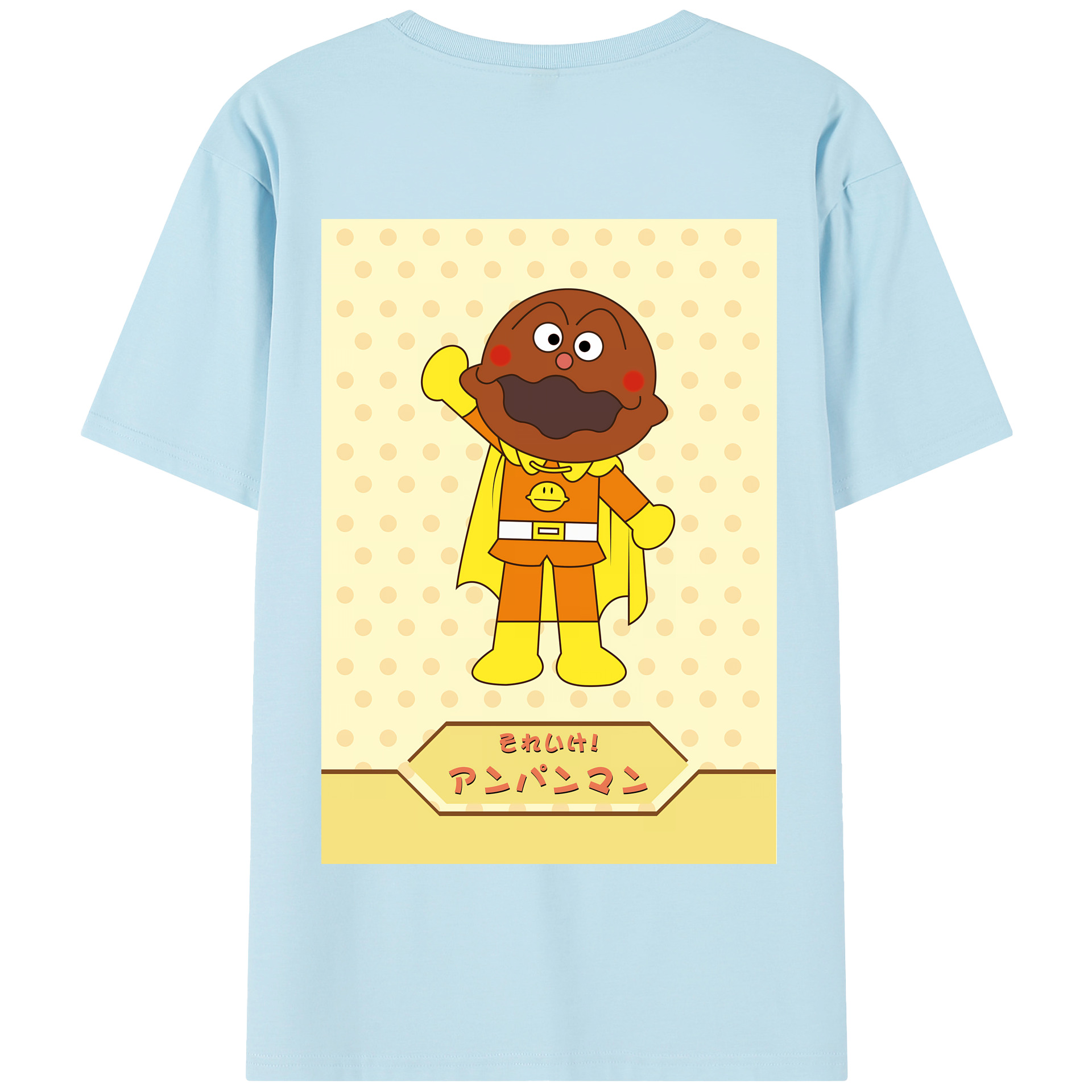 （画像用） アンパンマン Anpanman 綿100％半袖Tシャツ（背面プリント）